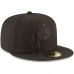 Men's Washington Redskins New Era Black on Black 59FIFTY Fitted Hat 2265978